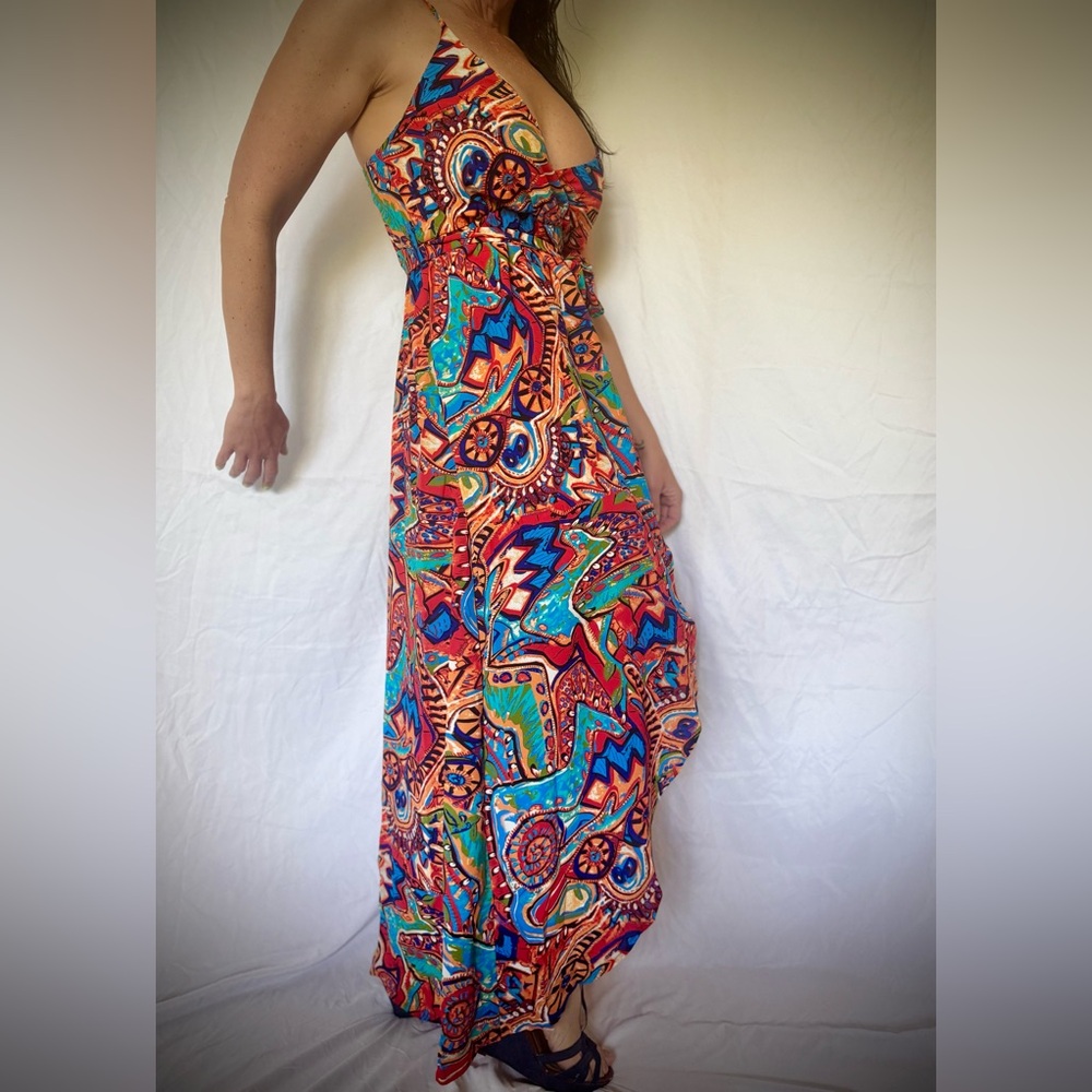 Cupshe Abstract Rhythm Vibrant Multicolor Maxi Dress - Picture 8 of 11
